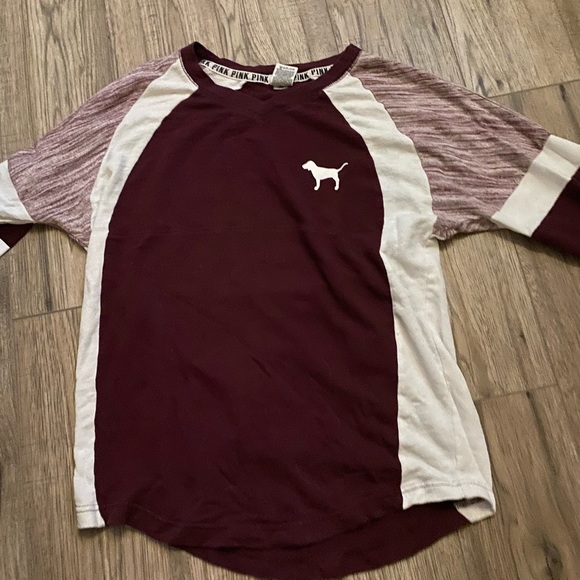 Victoria’s Secret Pink Burgundy Long sleeve! - Picture 2 of 3
